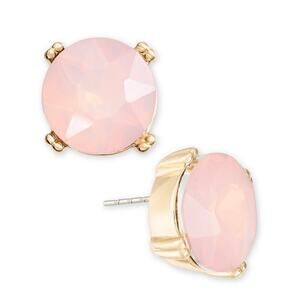 On 34th Gold-Tone Light Pink Stud Earrings